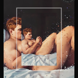 Gay Erotic Art Print | Thick Ginger Man Nude on Bed | Sensual Male Solo Painting | Bear Homoerotic Wall Art | 4 Sizes