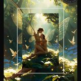 Gay Erotic Art Print | Fairy Lovers Nude Kiss | Enchanted Forest Embrace | Homoerotic Fantasy Wall Art | 4 Sizes