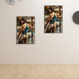Under the Dock — Male Nude Watercolor Art Print