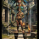 Gay Erotic Art Print | Aztec Warrior Male Nude | Digital Painting Wall Art | Sexy Homoerotic Fantasy | 4 Sizes Available