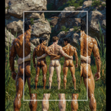 The Three — Classical Male Nude Art Print