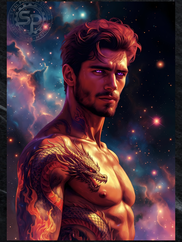 Dragon Born — Fantasy Male Art Print