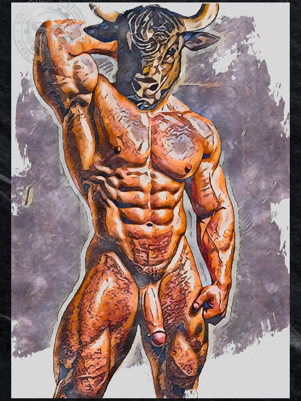 Glossy Photo Print – Bull God’s Veiled Glory, Unframed Wall Art