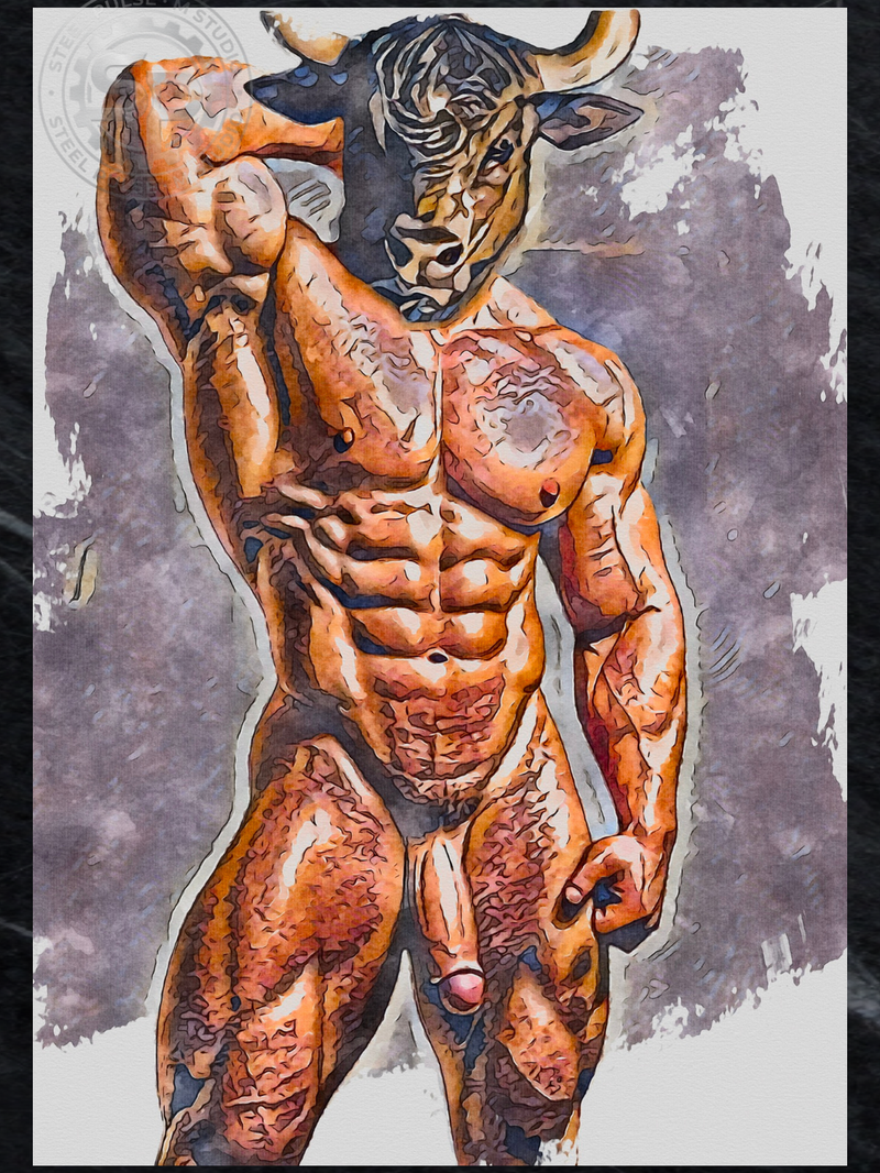 Glossy Photo Print – Bull God’s Veiled Glory, Unframed Wall Art