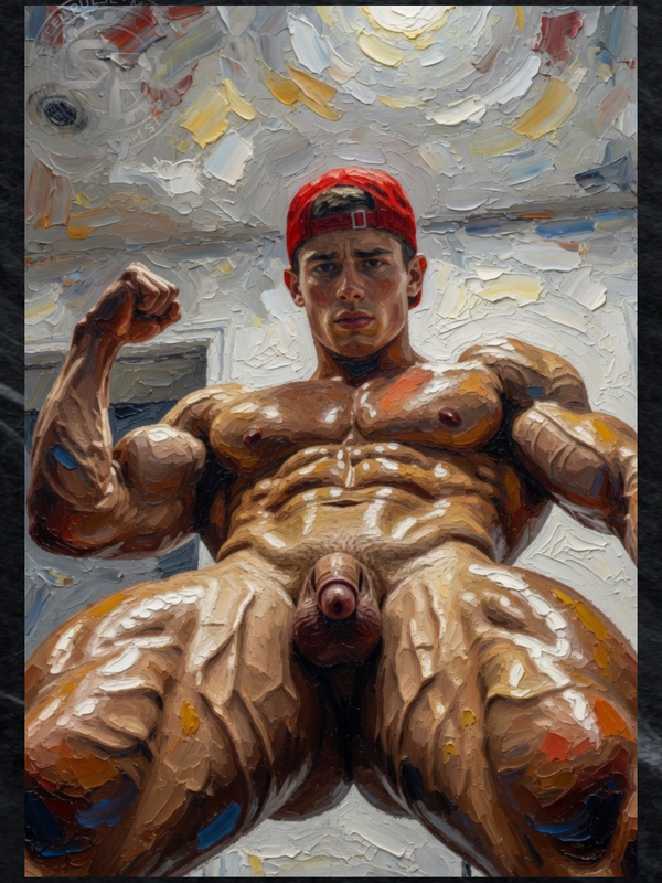 Low Angle — Explicit Male Nude Art Print