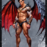 Fallen & Fearless — Demon Male Diptych Art Print Set