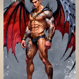 Fallen & Fearless — Demon Male Diptych Art Print Set
