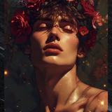 In Bloom — Floral Fantasy Male Art Print