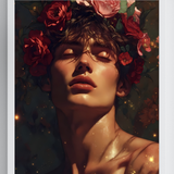 In Bloom — Floral Fantasy Male Art Print