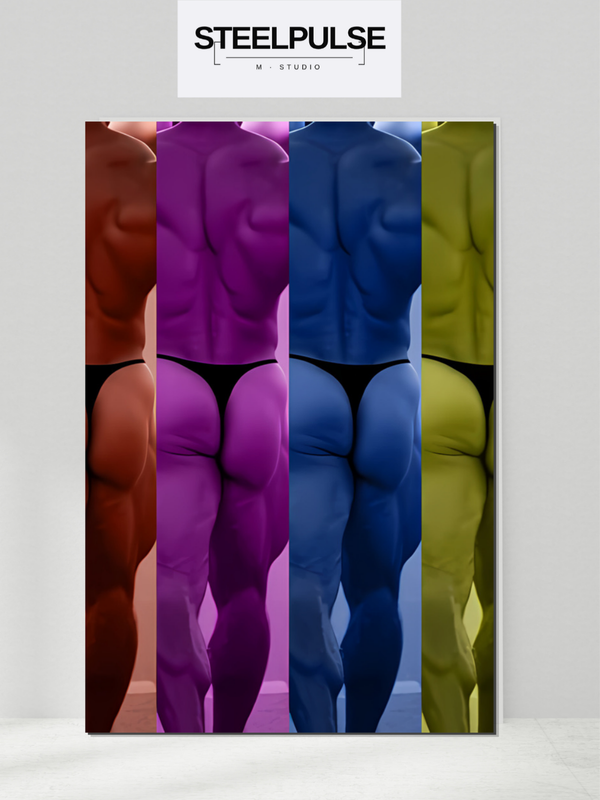 Glossy Photo Print – Chromatic Thong Quartet, Unframed Wall Art