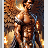 Divine Ascension — Black Angel Triptych Art Print Set