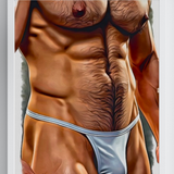 The Body Triptych — Male Physique Close-Up Art Print Set