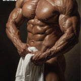 Muscular Torso Oil Painting Print, Classical Bodybuilder Fine Art, Masculine Fitness Wall Decor