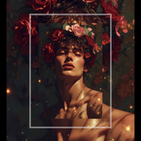 In Bloom — Floral Fantasy Male Art Print