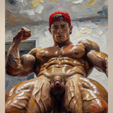 Low Angle — Explicit Male Nude Art Print
