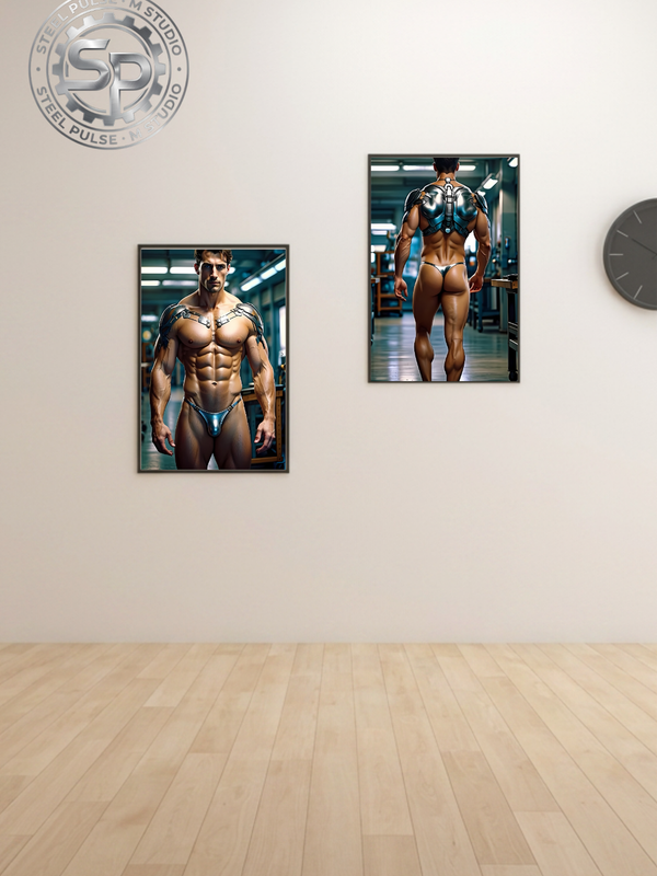 Teal Protocol — Cyber Soldier Diptych Art Print Set