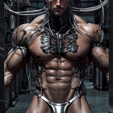 System Override — Cyborg Male Diptych Art Print Set