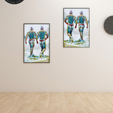 Twin Lifeguards’ Sprint Art Print – Satin Finish Photo Print, Wall Decor, Unframed Male Figures
