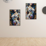 Mosaic Goddess — Steampunk Erotic Wall Art | Instant Download
