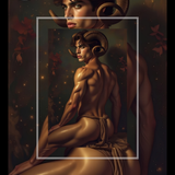 Gay Erotic Art Print | Ram Horns Male Nude Fantasy | Digital Painting Wall Art | Sexy Homoerotic Fawn Artwork | 4 Sizes Available