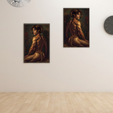 Gay Erotic Art Print | Ram Horns Male Nude Fantasy | Digital Painting Wall Art | Sexy Homoerotic Fawn Artwork | 4 Sizes Available