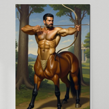 Gay Erotic Art Print | Muscular Centaur Archer Nude | Digital Fantasy Wall Art | Sexy Homoerotic Artwork | 4 Sizes Available