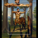Gay Erotic Art Print | Muscular Centaur Archer Nude | Digital Fantasy Wall Art | Sexy Homoerotic Artwork | 4 Sizes Available