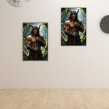 Gay Erotic Art Print | Horned Satyr Male Nude Forest | Digital Painting Wall Art | Sexy Homoerotic Artwork | 4 Sizes