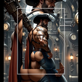 The Gunslinger — Steampunk Male Art Print