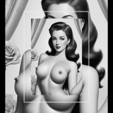 Vintage Pinup Art Print | Retro Glamour Illustration, Poster