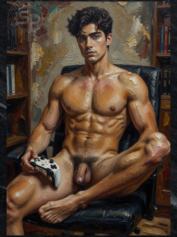 Player One — Explicit Male Nude Art Print