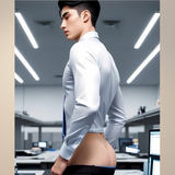 After-Hours Office Tease – Homoerotic Art Print