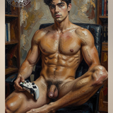 Player One — Explicit Male Nude Art Print