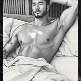 Morning Light — Male Figure Sketch Art Print