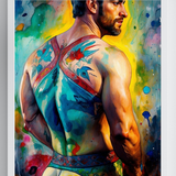 Glossy Photo Print – Inked Bird’s Gaze Figure, Unframed Wall Art