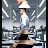 After-Hours Office Tease – Homoerotic Art Print