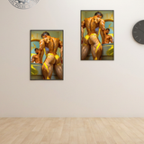 Golden Adonis Mirror Sculpture Art Print | Bold Male Physique Wall Art | LGBTQ+ Decor | SteelPulseMStudio