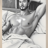 Morning Light — Male Figure Sketch Art Print