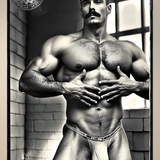 Iron & Ink — Vintage Physique Triptych Art Print Set