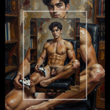 Player One — Explicit Male Nude Art Print