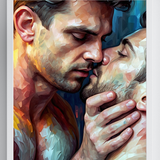 Gay Erotic Art Print | Gay Couple Passion | Painting Wall Art | Sexy Homoerotic Artwork | 4 Sizes