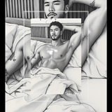 Morning Light — Male Figure Sketch Art Print