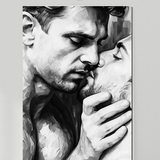Gay Erotic Art Print | Gay Couple Passion | Painting Wall Art | Sexy Homoerotic Artwork | 4 Sizes