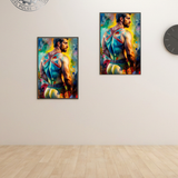 Glossy Photo Print – Inked Bird’s Gaze Figure, Unframed Wall Art