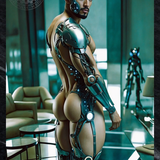 Sci-Fi Cyborg Art Print: Cybernetic Seduction - Erotic Futuristic Decor