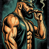 Leather Master’s Cigar – Vintage-Style Homoerotic Print