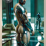 Sci-Fi Cyborg Art Print: Cybernetic Seduction - Erotic Futuristic Decor