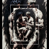Erotic Art Print | Two Men Intimate Embrace | Gay Erotic Art | Bold NSFW Print | 4 Sizes