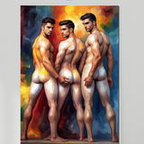 Modern Male Figure Art Print: Heat & Ice - Body Positive | Choose Print Size