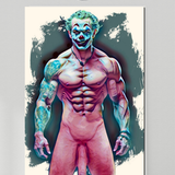 Jacked Joker Clown | Art Piece Glossy Photo Print 4x6 5x7 8.5x11 Sizes
